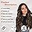 NAYOO 26 Inch Long Curly Middle Part Synthetic Heat Resistant Fiber Wig for Women - Daily Use Party Wig in Dark Brown