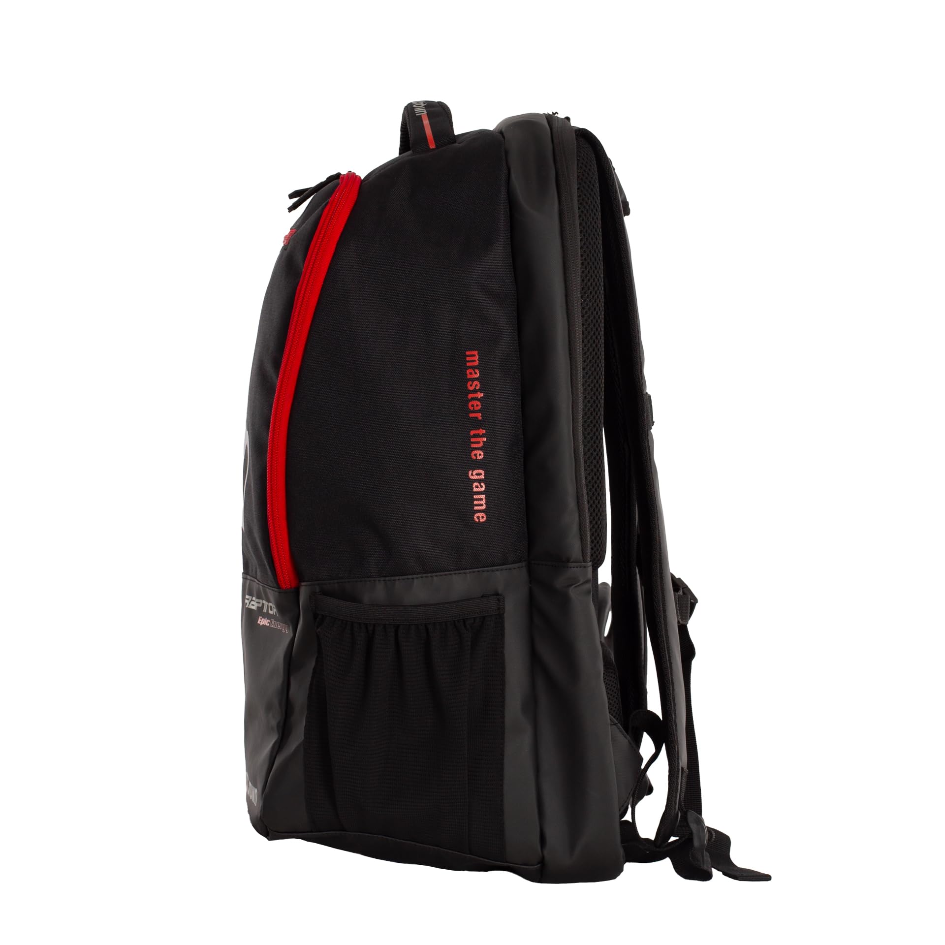 Black Crown Mochila Raptor – Diseño Impactante en Negro y Rojo – Materiales Premium (30% EVA, 70% PVC), Compartimento para Palas, Bolsillo para Zapatillas y Transporte Ergonómico