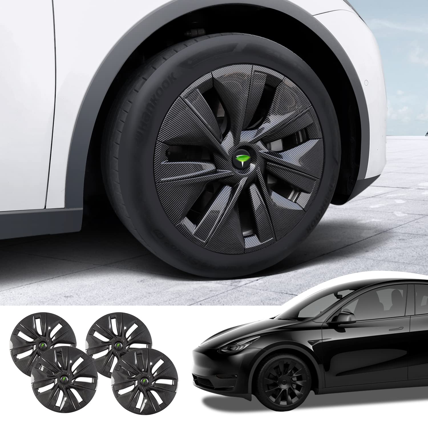 Buy ALEVILB Hubcaps for Tesla Model Y 2020 2021 2022 19 Inch Full Edge