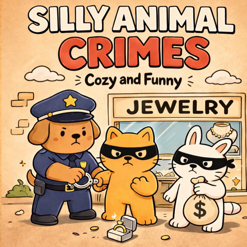 Silly Animal Crimes: Cozy and Funny Coloring Book for Adults and Teens | Cute Silly Animal Crime Scenes | Relaxing Stress Relief Coloring Pages