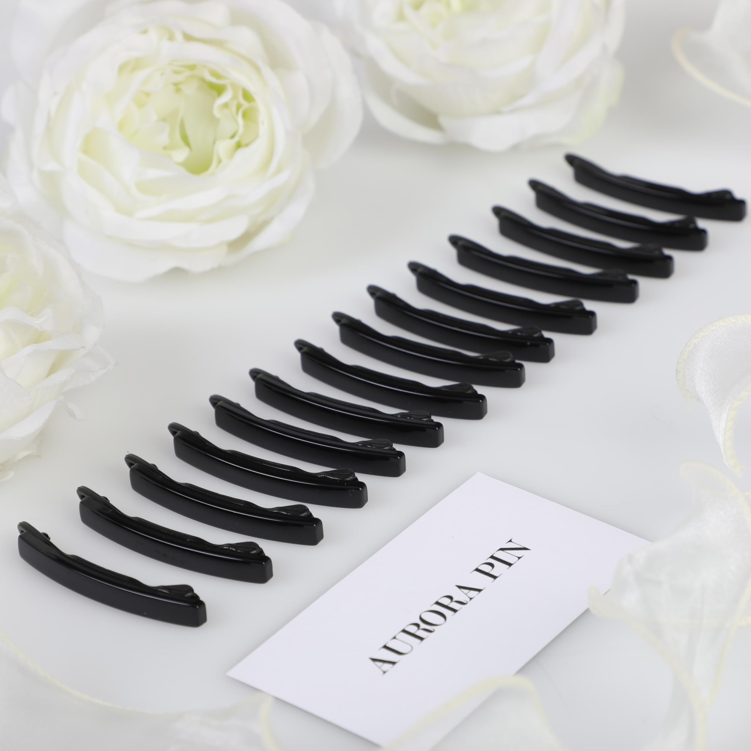 12-teiliges Haarspangen-Set für Damen und Mädchen, Haarspangen für dickes, dünnes, feines Haar, nicht-metallisches Haarzubehör, rutschfester Griff, handgefertigte Haarspange, BPA-frei