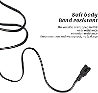 Vista 6 de Evenpop 2 Prong AC Power Cord Cable Compatible with Xbox One SXbox One XXbox Series XS Game Console, for Sony PlayStation PS4 PS3 PS2 SlimPSPPSV