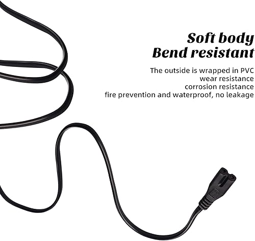 Miniatura 6 de Evenpop 2 Prong AC Power Cord Cable Compatible with Xbox One SXbox One XXbox Series XS Game Console, for Sony PlayStation PS4 PS3 PS2 SlimPSPPSV