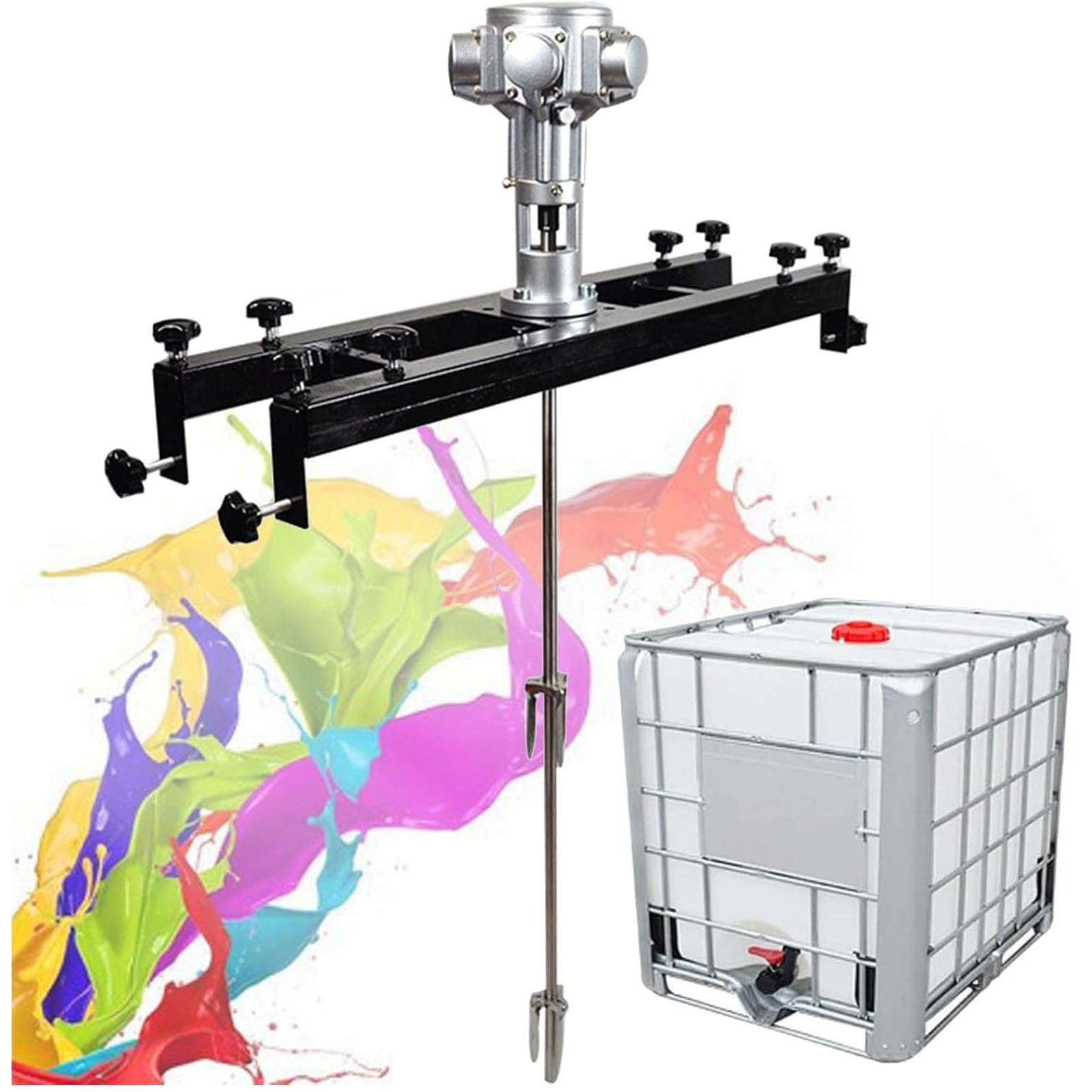 Miscelatore Pneumatico Per Vernici In Lattina Con Supporto Telescopico Regolabile, Utensile Per Miscelazione Con Elica Pieghevole, 220 Galloni,Per Grandi Contenitori E Cisterne Ibc(Small5cylinders)