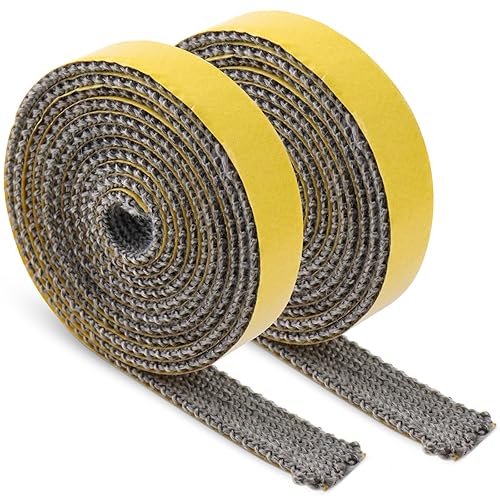 Junta de repuesto para estufa de leña, cuerda de fibra de vidrio autoadhesiva de 157.4 pulgadas, sello de cinta de chimenea, junta de puerta de