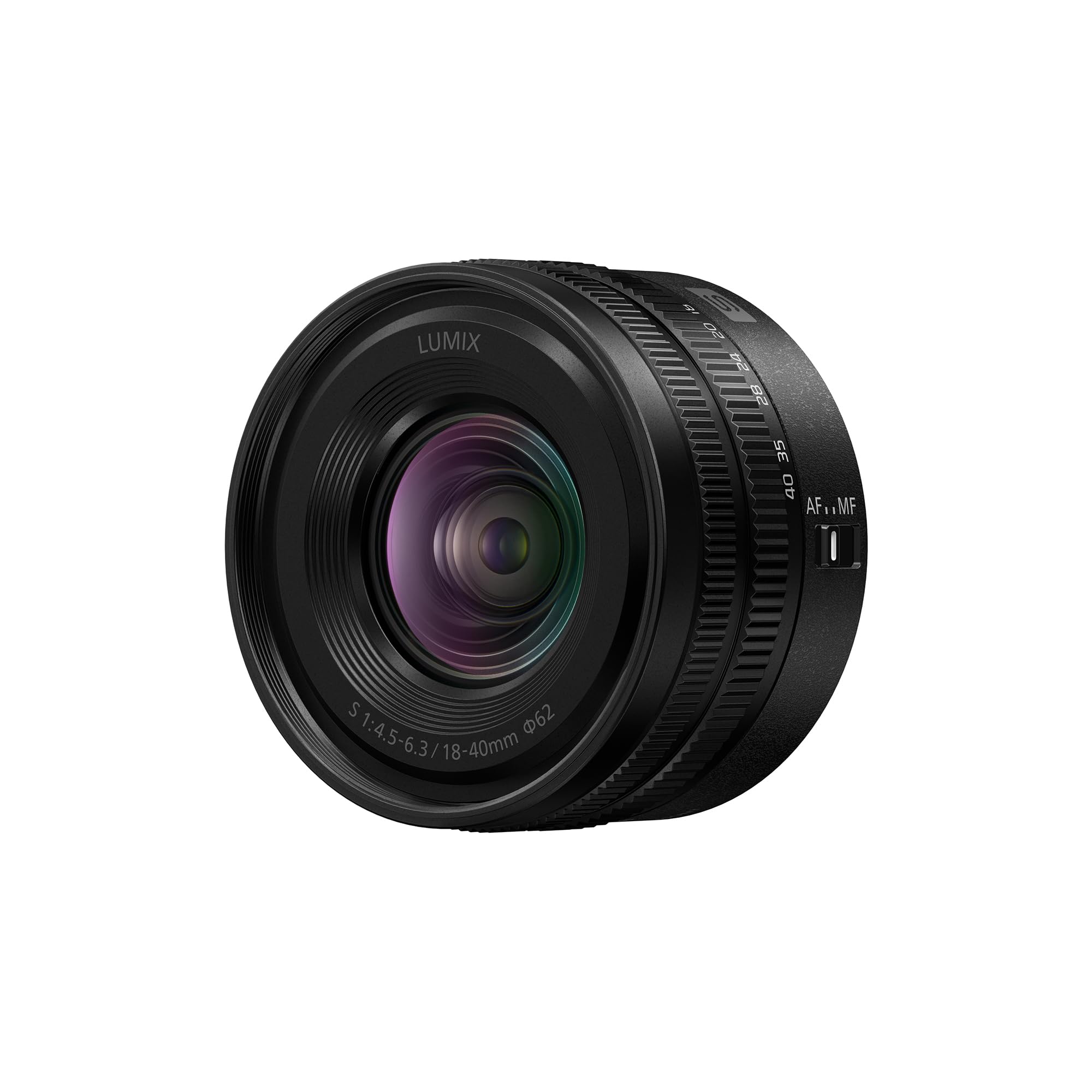 Panasonic Lumix S 18-40mm F4.5-6.3 | Objectif Grand-Angle Polyvalent Plein Format S-R1840E (Grand Angle 18mm, Zoom 40mm, Mise au Point 15cm, Tropicalisé, Compact et léger) Noir – Compatible Monture L