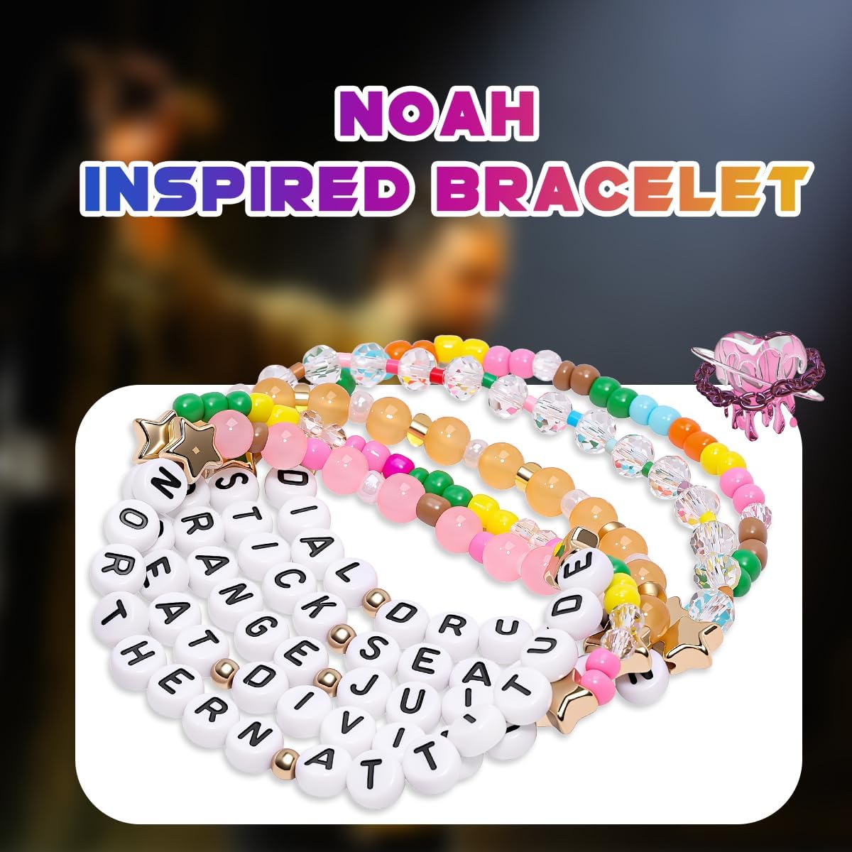 AICase for Noah Concert Outfit Merch Gifts Inspired Bracelets 5 Pcs Stretch