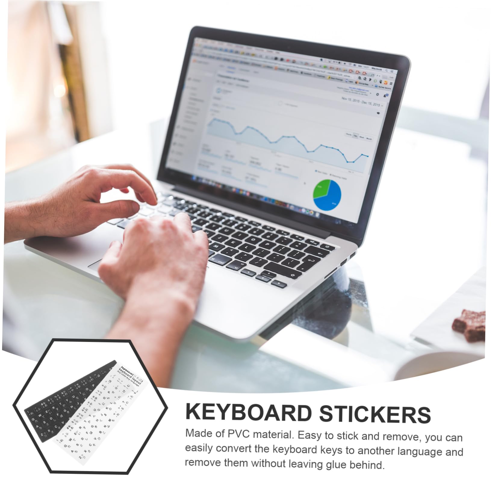 NUOBESTY 5 Set Adesivi Per Tastiera Facili Applicare E Rimuovere Resistente All E Duraturo Per Laptop 10 Pezzi*5