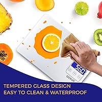 Vista 4 de Food Scale with USB Rechargeable, Digital Kitchen Scale with 6 Units, High Precision to 0.04 oz /11lbs Capacity, Weight Range from 3g-5000g