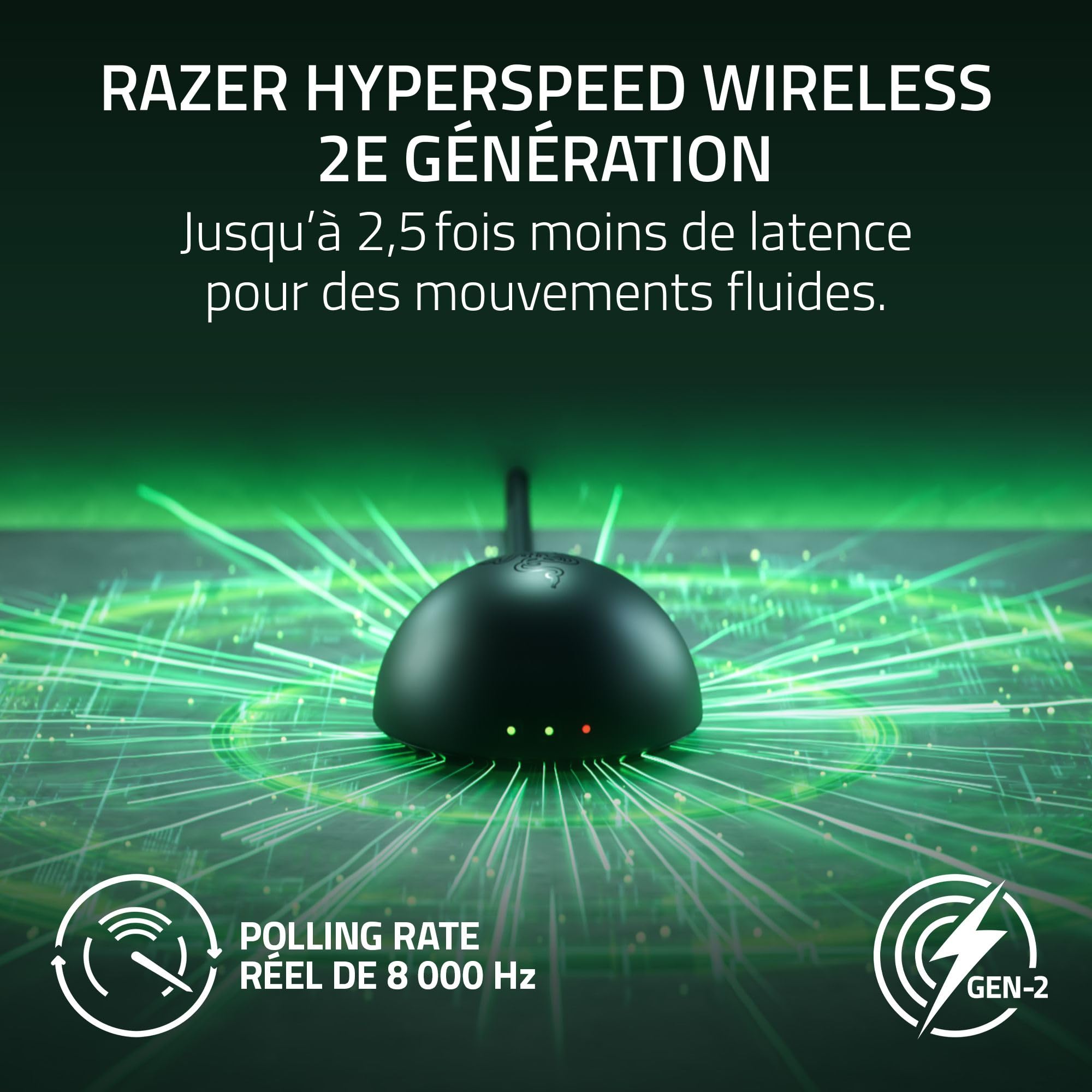 Razer Viper V4 Pro - Souris Gaming Esport sans Fil symétrique - Ultra légère 49 g - HyperSpeed Gen-2 avec fréquence de 8 KHz - Capteur Focus Pro 50K - Molette Optique - PC/Mac | Noir