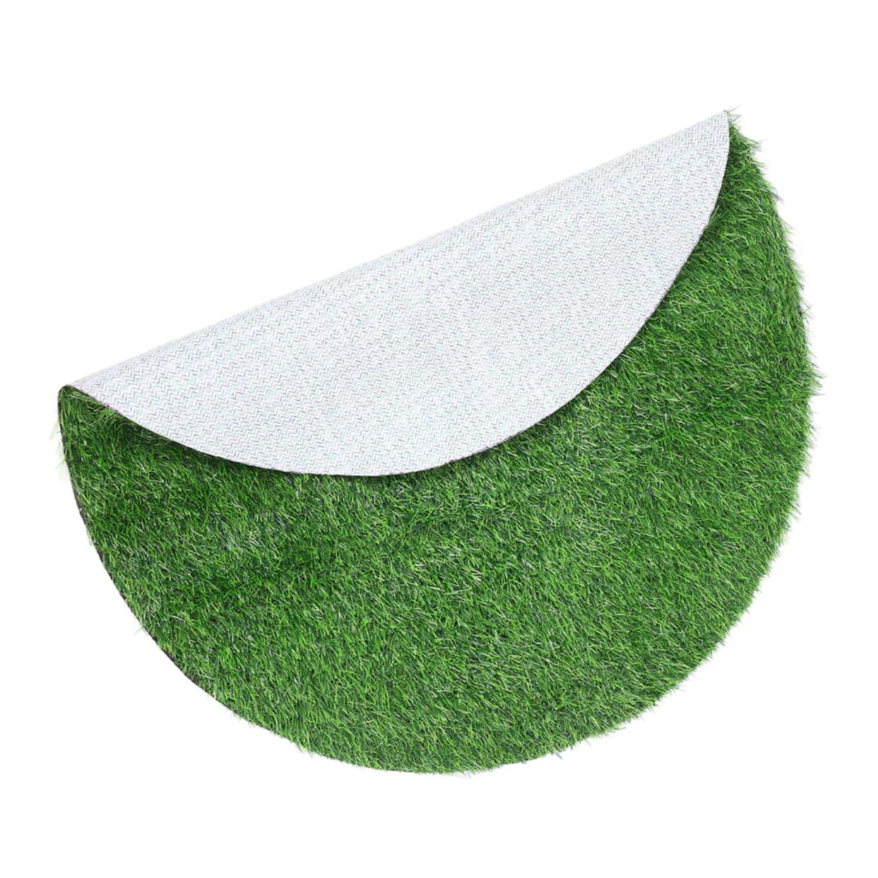 Tapis en gazon artificiel rond 80 cm et pelouse synthétique extérieure aspect naturel de 2,5cm