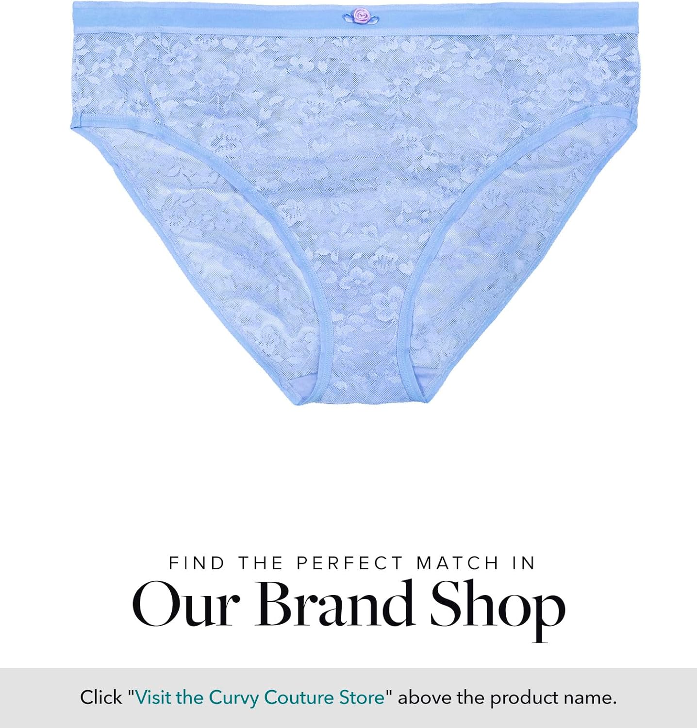 Curvy Couture Womens No Show Lace Unlined Underwire Bra - Image 6