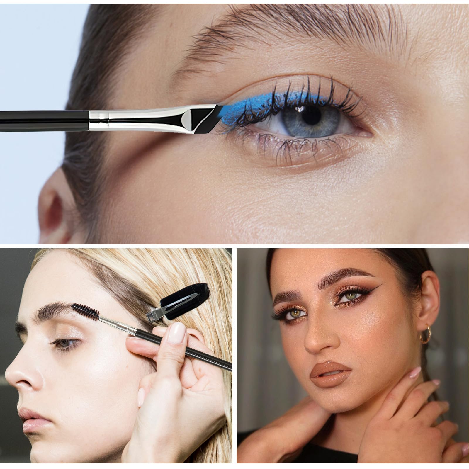 VEGCOO 8 Pinceles Delineador de Ojos, Maquillaje de Ojos Profesional