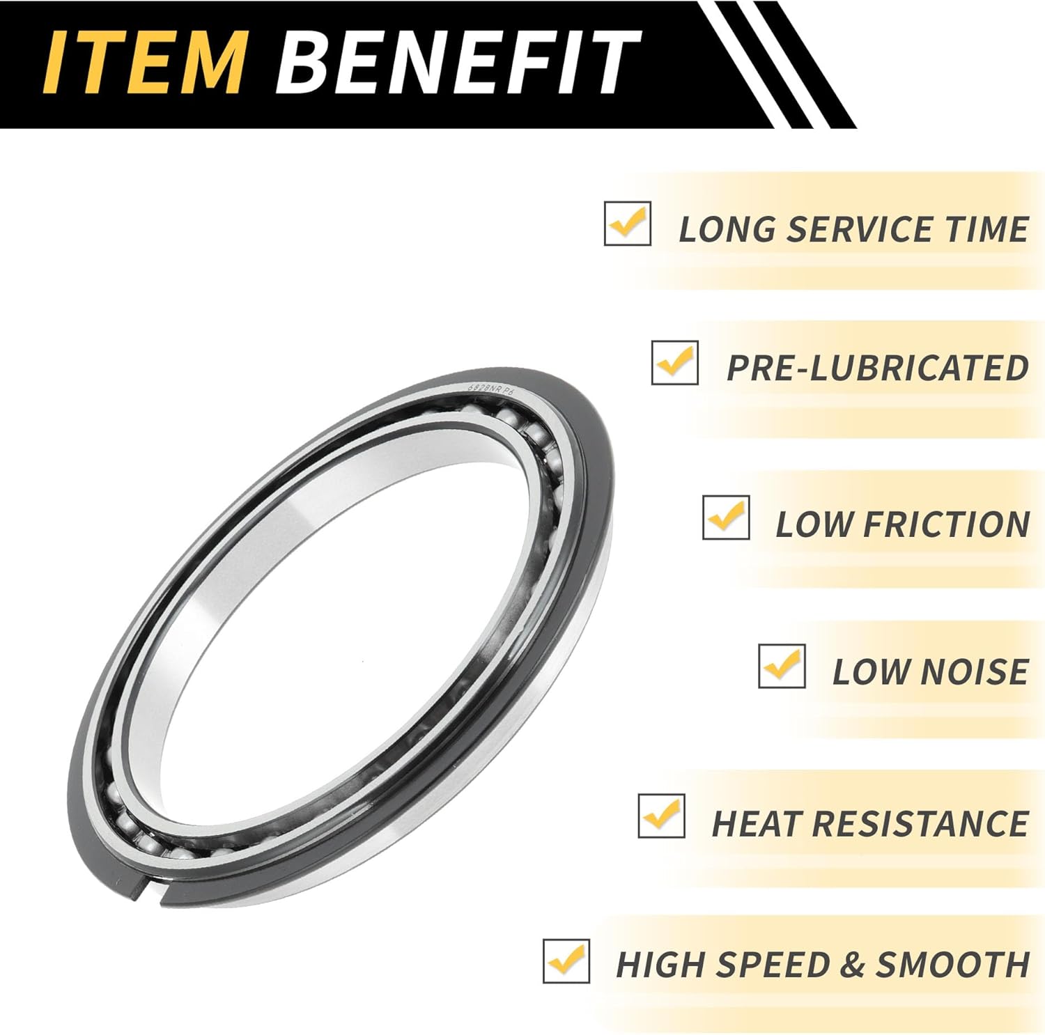 ACROPIX 6828NR Deep Groove Ball Bearings 140x175x18mm P6 Open Type Lubricated Bearings 1 Pc Car Scooter Skateboard Wheel Universal Silver Tone