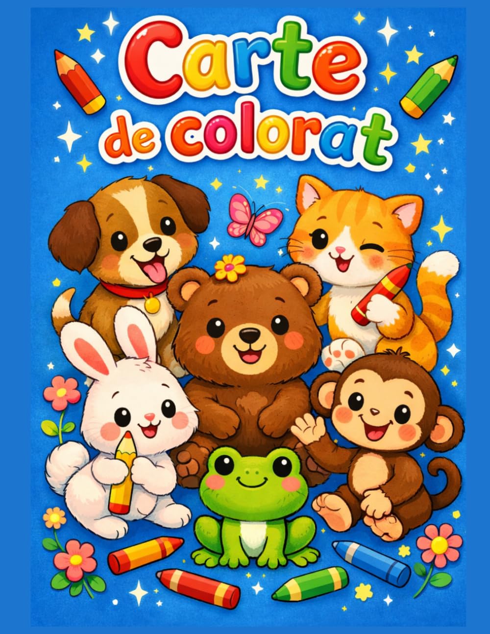 Carte De Colorat: Carte de colorat cu animale pentru copii 3-8 ani – activități distractive și educative pentru dezvoltarea creativității