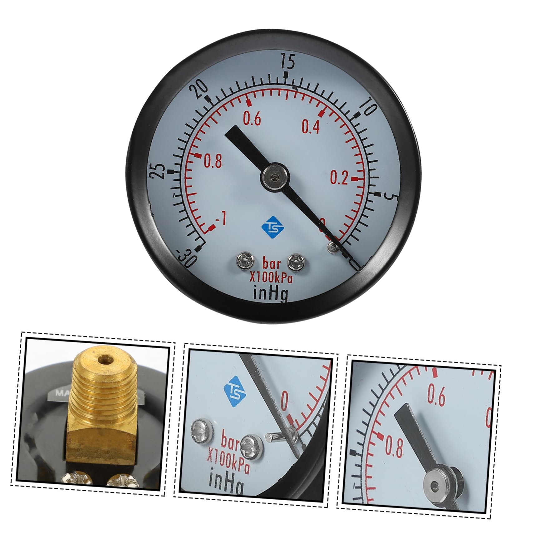 Manómetro de vacío Manómetro de vacío con pantalla de esfera Manómetro de presión de agua, aceite y gas Probador de manómetro de presión de vacío Manómetro de presión de doble escala Manómetro de vac