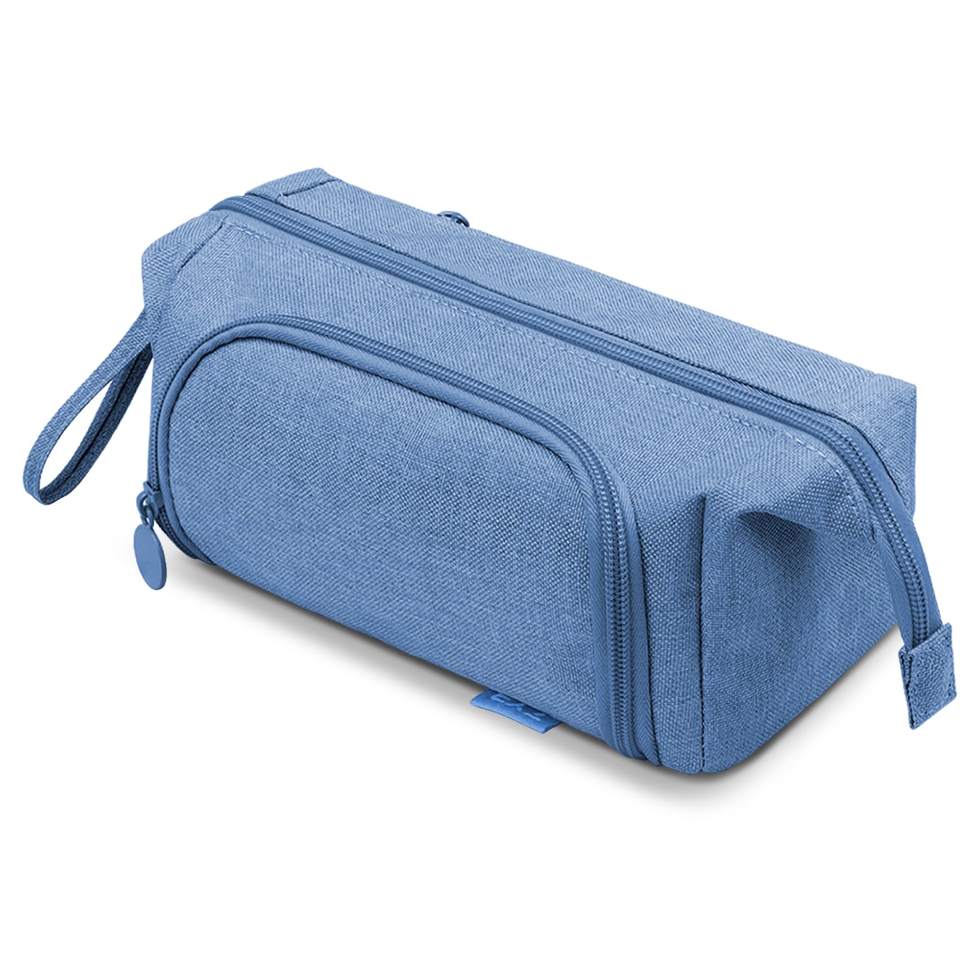 ZYB Pencil Case Large Capacity Pencil Case,Large Pencil Pouch with Compartments Handheld,Multifunctional Stationery Pouch Makeup Bag Gift for School Office Kids Girls Boys Adult Women Men-Blue