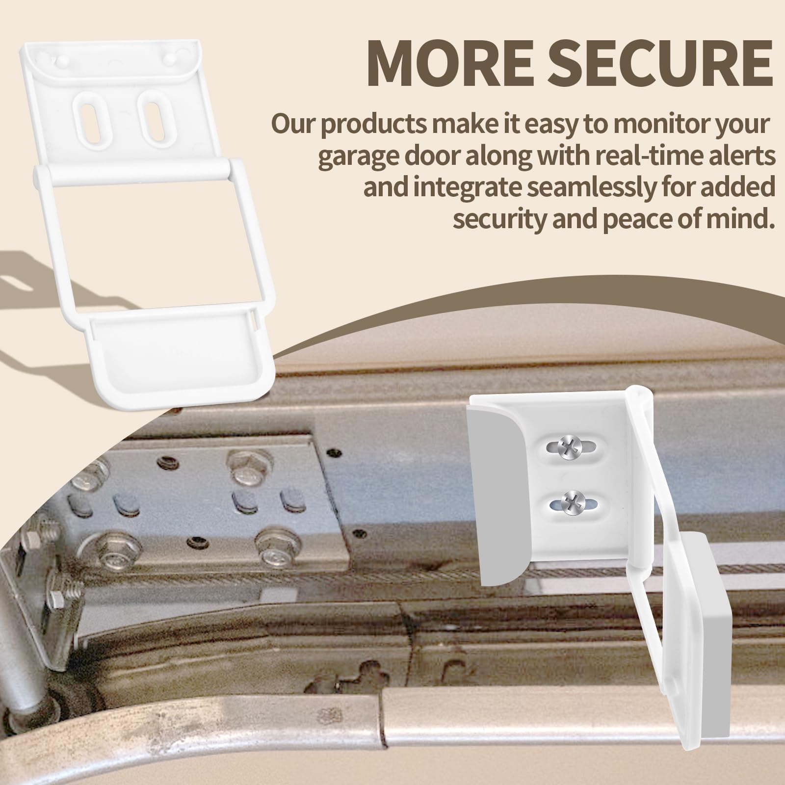 Gosknor Soporte para Puerta de Garaje, Compatible con Sensor de Contacto Ring Alarm 2 Generación, Soporte de Montaje para Sensor Ring Accesorios de Seguridad, Fácil Instalación