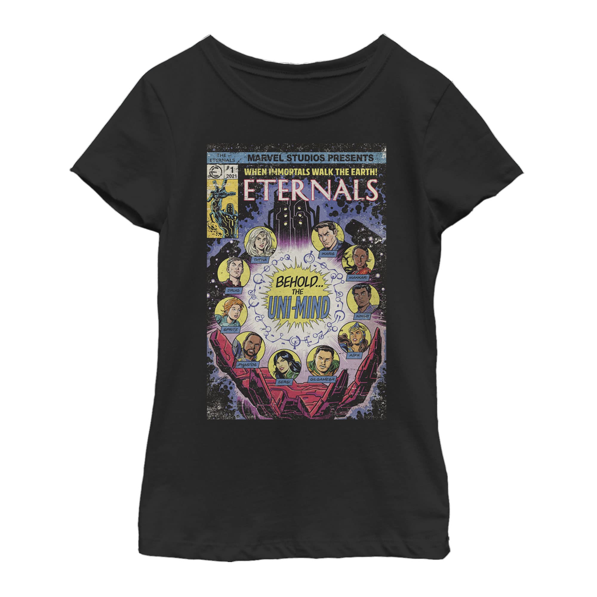 T-Shirt Marvel imprimé rétro noir taille S vêtement coton fille - 6