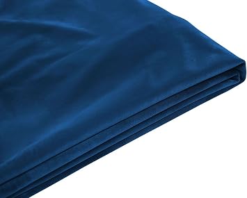 Beliani Bed Frame Cover Velvet Dark Blue King Size 5ft3 Additional
