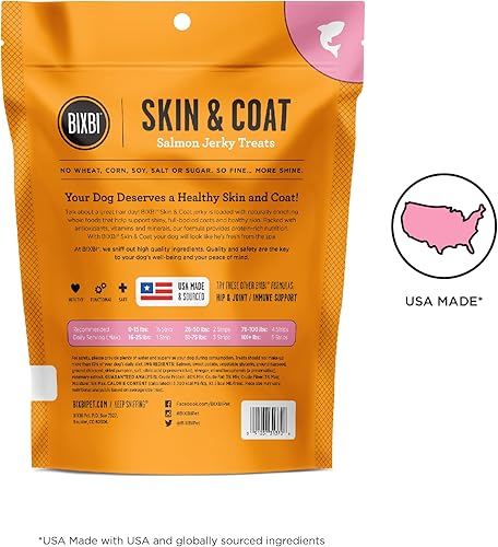 Miniatura 7 de BIXBI - Golosinas para perros totalmente naturales, soporte para piel, inmune y articulaciones, sabor salmón, res y pollo