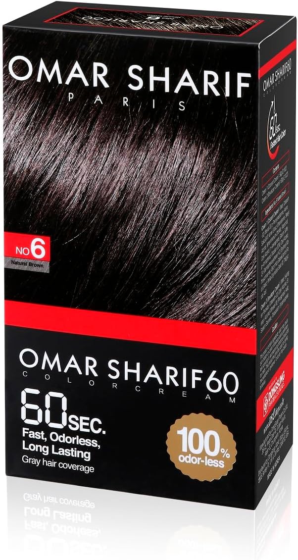 Omar Sharif Speedy Hair Dye Natural Brown Color Just 60 Second Fast Quick Hair color Covers Gray Hair Easy to use Ammonia Free No Odor