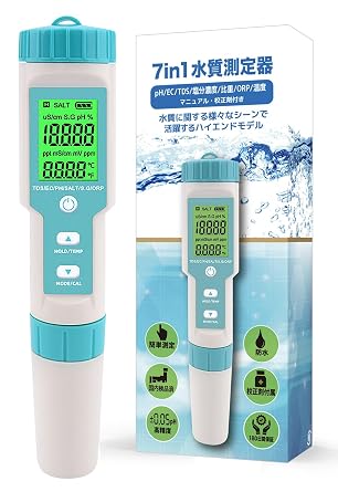 FieldNew Domestic Brand/Ideal for Aquarium ManagementWaterproof Water Quality Tester PH/EC/TDS/Salinity/Specific Gravity/ORP/Temperature Domestic Quality Inspection Passed, Card Included