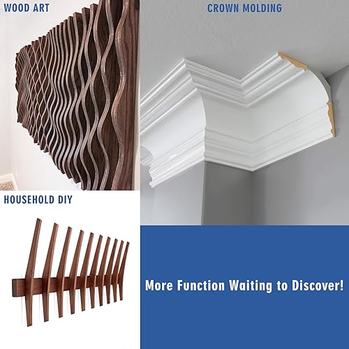 Miniatura 7 de Pie de afrontamiento para sierras de calar, herramienta de carpintería de alta eficiencia compatible con la mayoría de sierras de calar