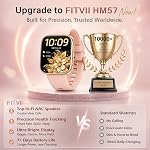FITVII Health & Fitness Tracker (Réponse/Faites des appels), Smart Watch avec 24/7 la fréquence cardiaque et la pression artérielle, moniteur de suivi du sommeil, 120+ Suivi d'activité en mode sport