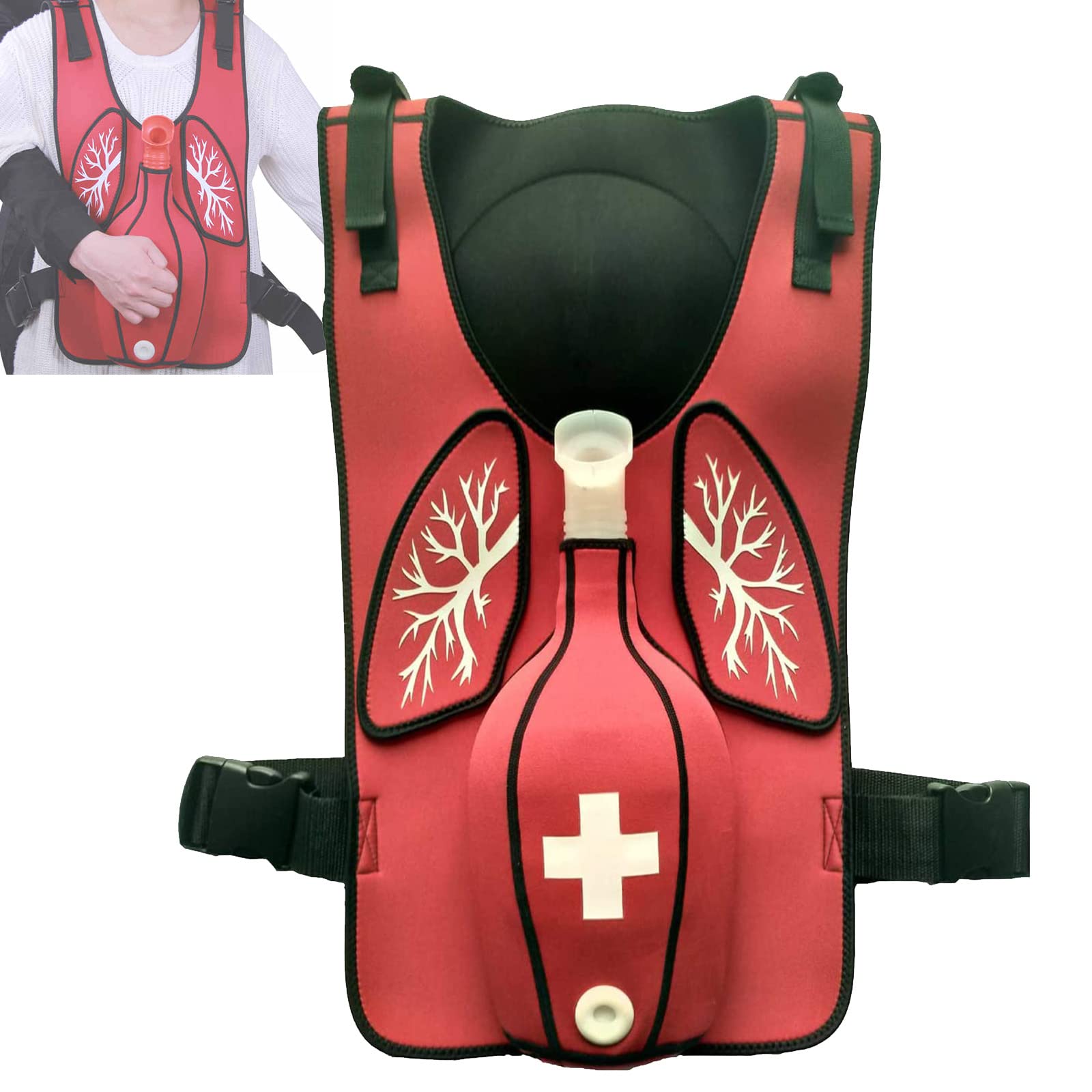 USGitke Anti Choking Obstruction Trainer Vest, Choking Trainer with Back Slap, Adult Airway CPR First Aid Training, First Aid Teaching Practice for Nurse & Student