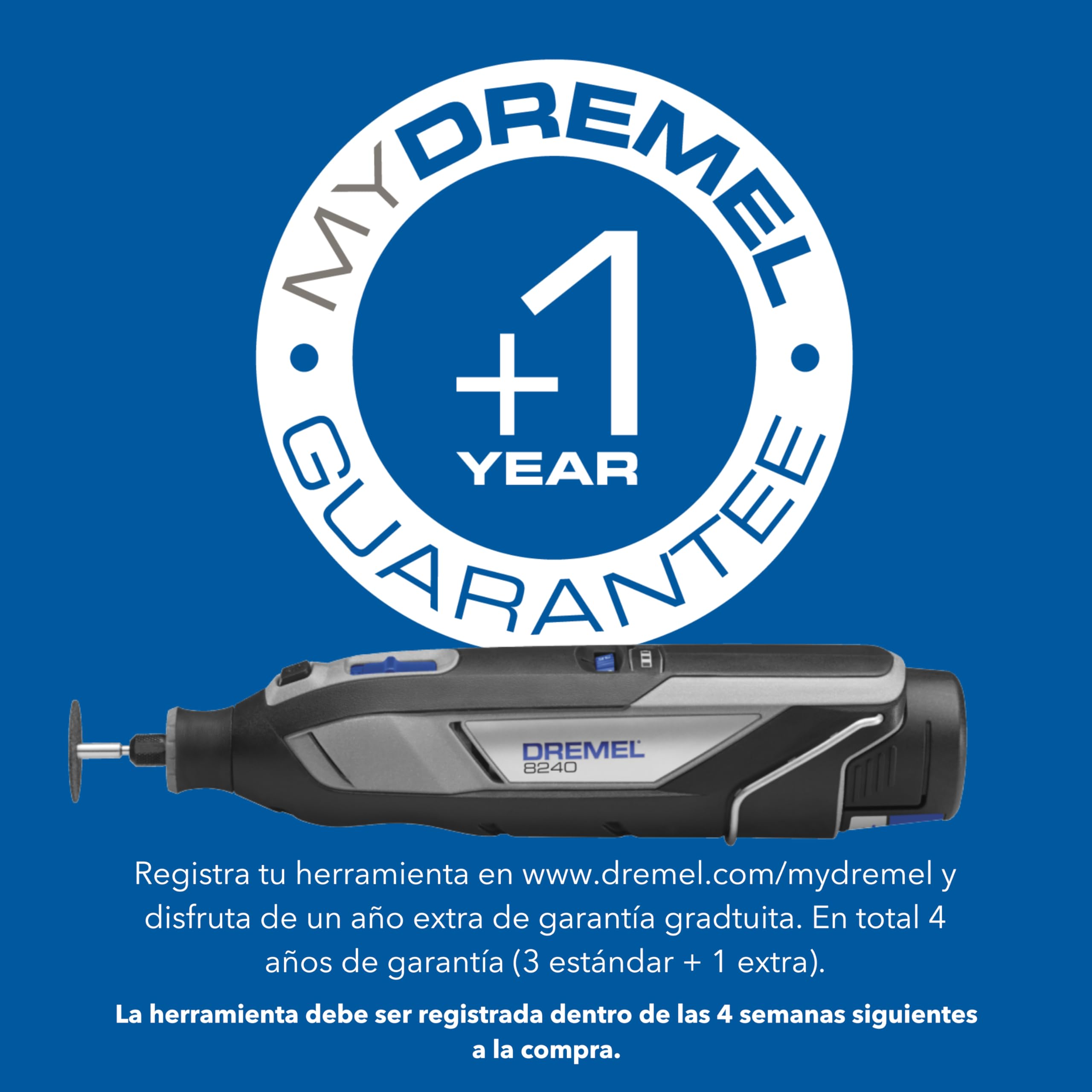 Dremel 8240 Multiherramienta Inalámbrica 12V con Batería de 2Ah, 5 Complementos, 1 Maletín Platinum BOX, 65 Accesorios para Cortar, Grabar, Lijar, Pulir, Afilar y Perforar