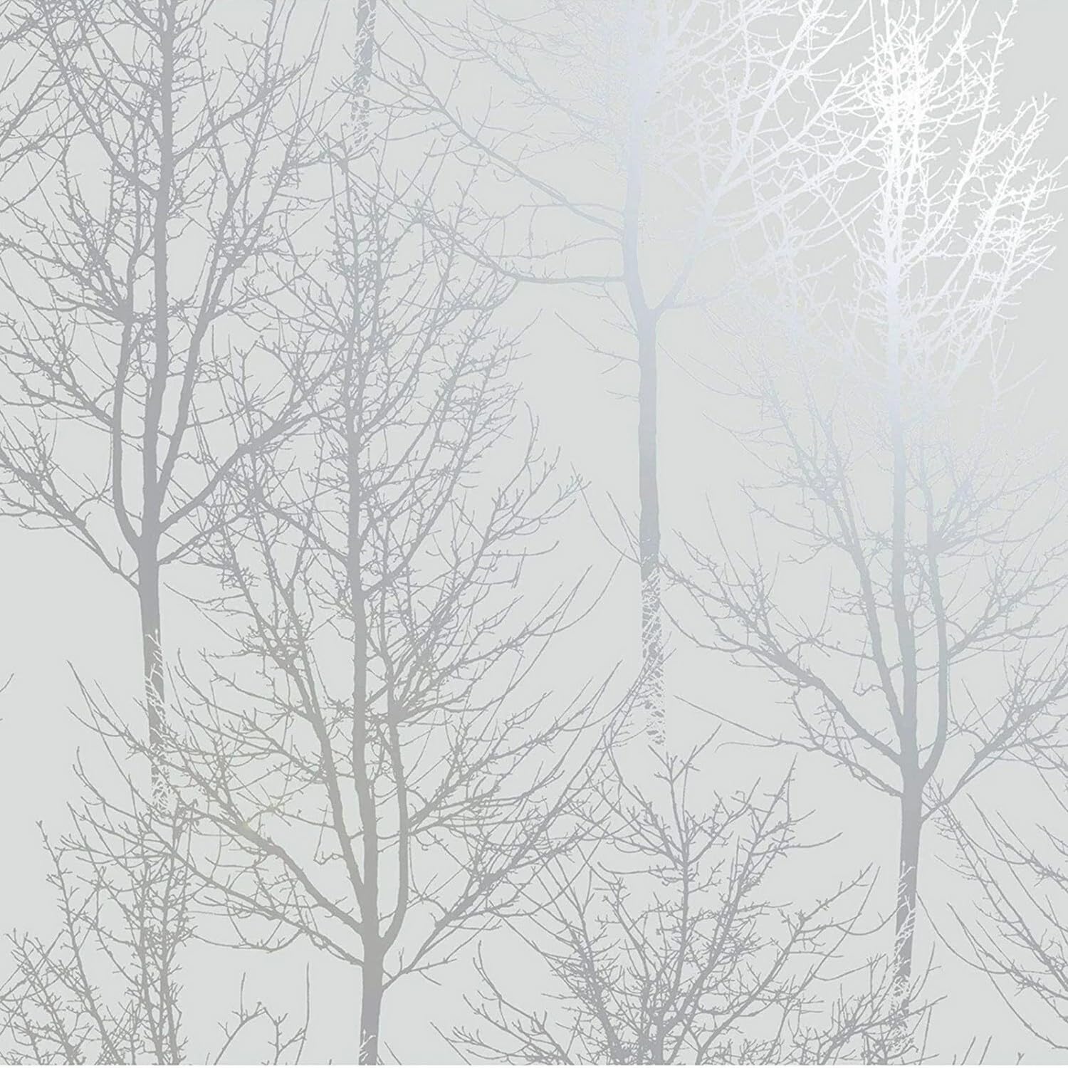 Holden Decor Rhea Trees Wallpaper Grey Silver 90760 Indulgence 10.05 m x 0.53 m
