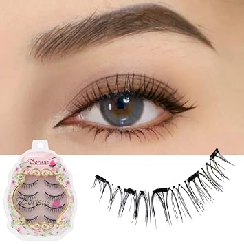 Magnetic eyelashes natural look Short lashes Hight Quality face eyelashes Pack of 4 eyelashes pack E3 Magnetic lashes Black