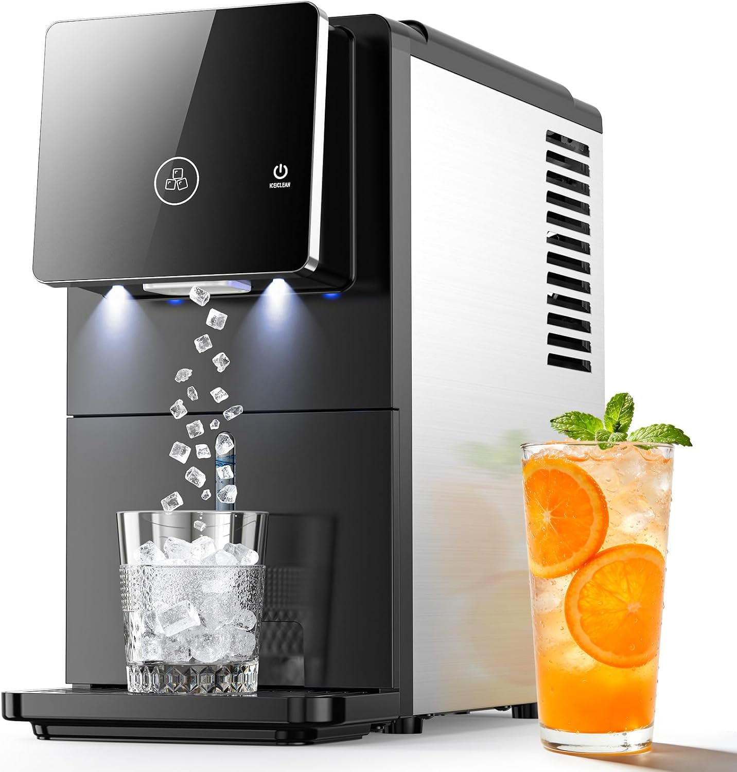 COWSAR Nugget Countertop Ice Maker, 33 lbs/Day Chewable Pell