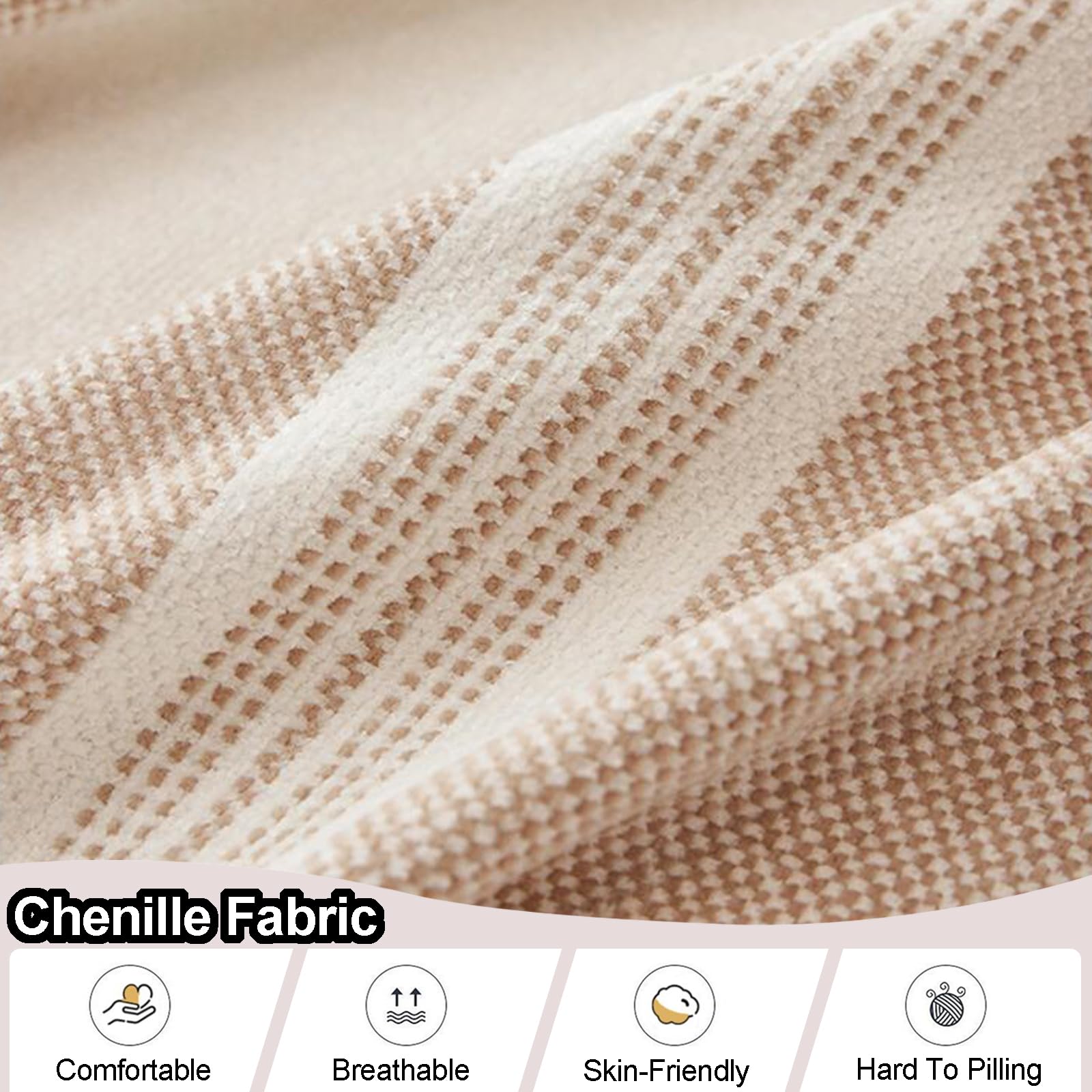 Funda de sofá de felpilla con diseño antideslizante, versátil funda de sofá L/U S (1-4 asientos) con borlas, 180 x 380 cm, ideal para decoración y protección de sala de estar
