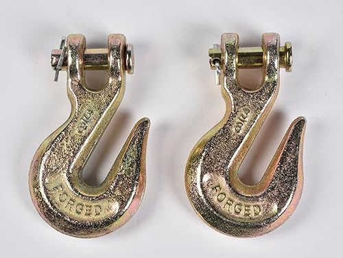 Miniatura 6 de Gancho de agarre de horquilla, capacidad de trabajo de 6,600 libras, compatible con cadena de remolque de 38 pulgadas, grado 70, gancho de