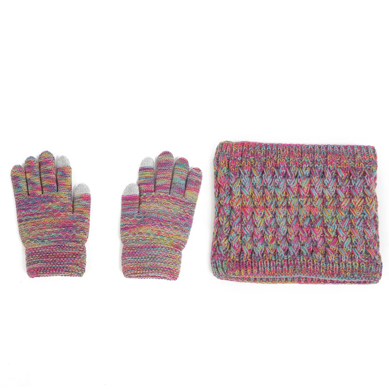 Zonto wintermütze Kinder Winter Hut Handschuhe Schal Set Fleece Warme Schal Dicke Strickmütze Jungen Mädchen Beanie Hut