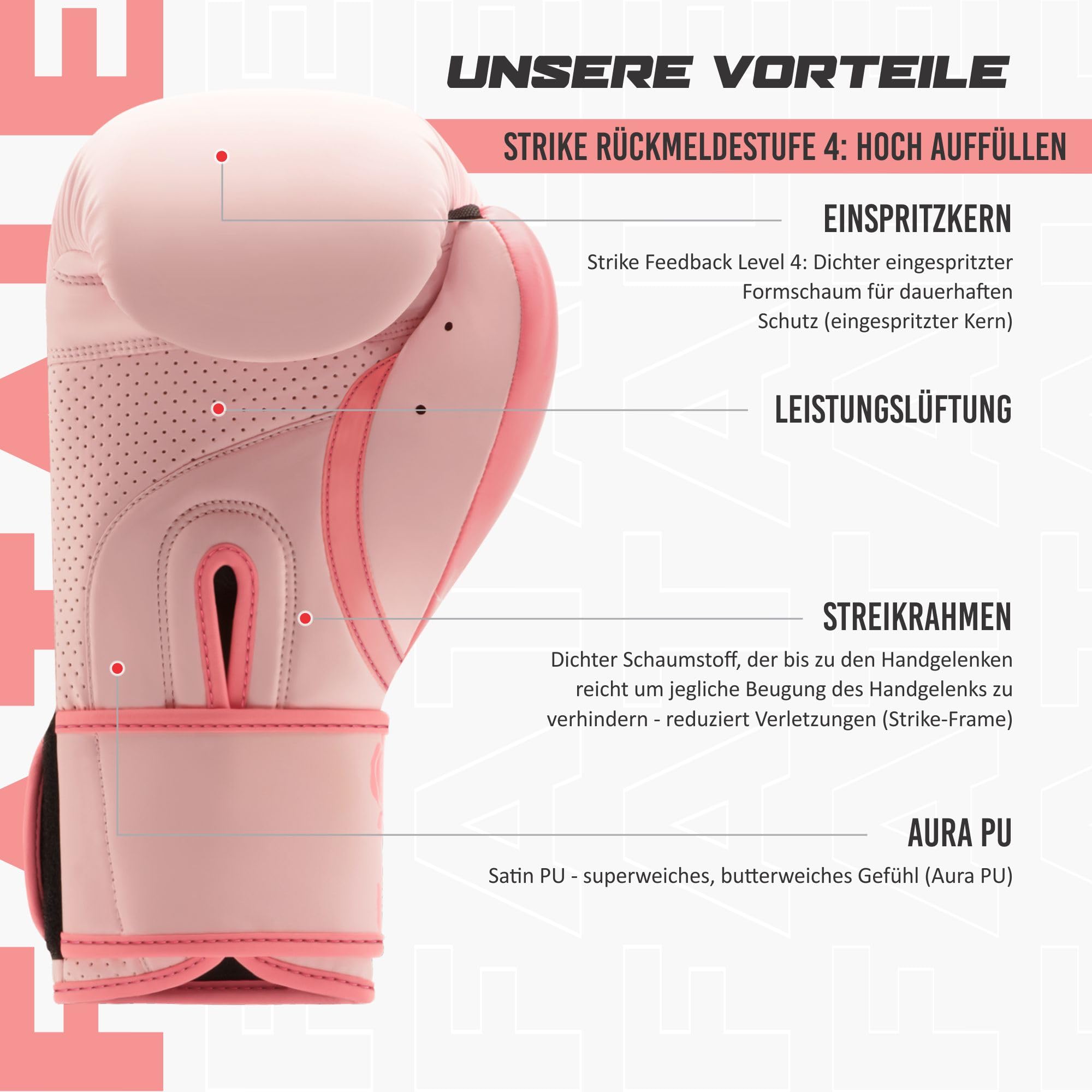 Starpro Boxhandschuhe Damen – Handgelenkstütze und Schutz für das Training von Kickboxen und MMA 8 oz, 10 oz, 12 oz, 14 oz, 16 oz