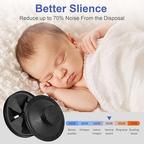 Miniatura 7 de RQYEKDO Protectores contra salpicaduras para triturador de basura con tapón redondo para fregadero de cocina, tapones de drenaje deflectores de