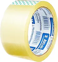 Atlas - Fita Adesiva Plástica Transparente para Empacotamento, Rolo de 48mm x 40m.