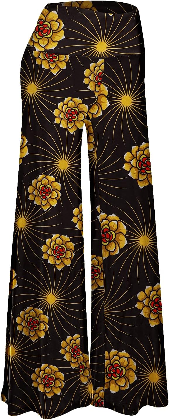  Palazzo Pants for Women Wide Leg Flowy Pants Casual Comfy High Waist Summer Pants