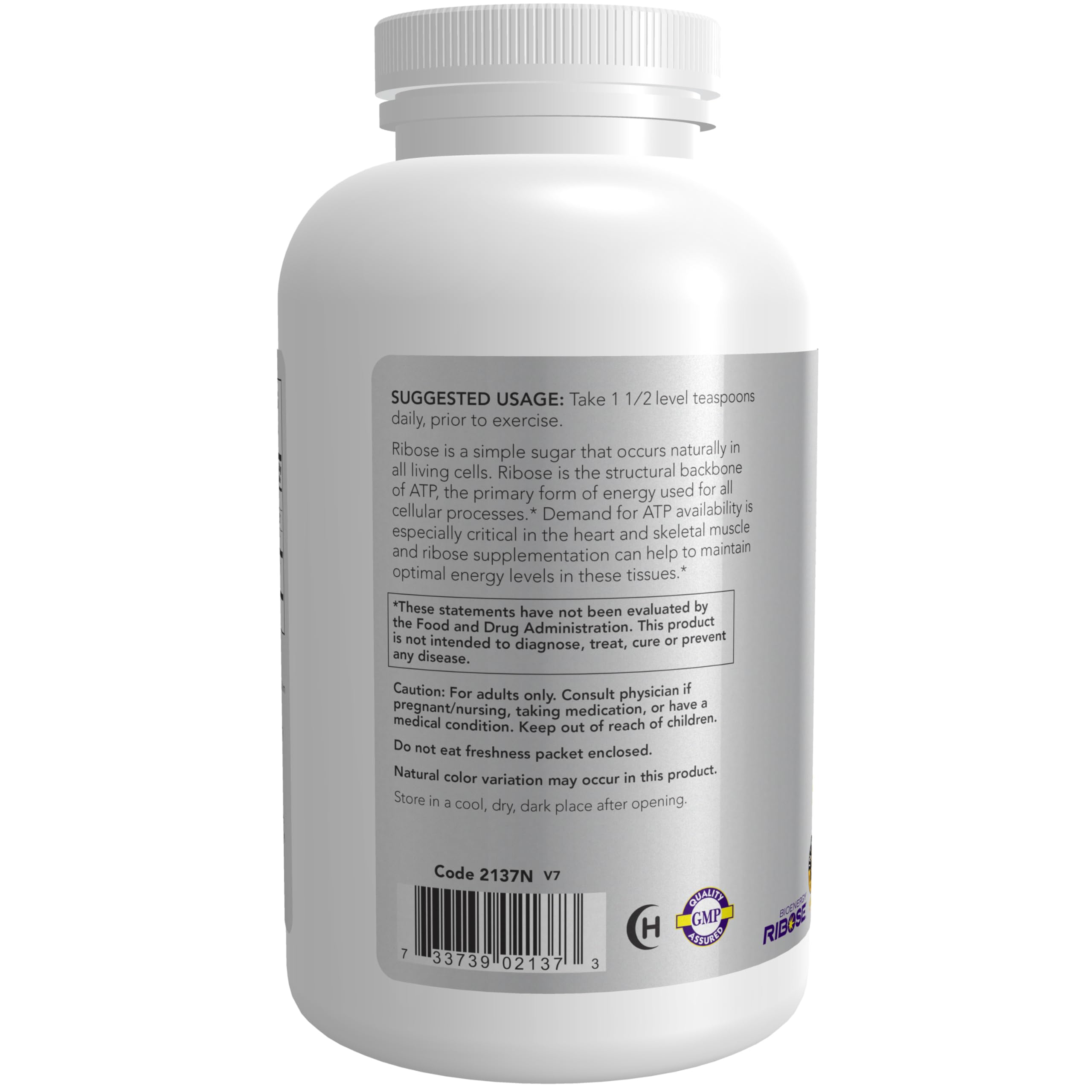 NOW Sports, D-Ribose Powder 5,000 mg, Energy Production*, 1 lb — Amazon image 3