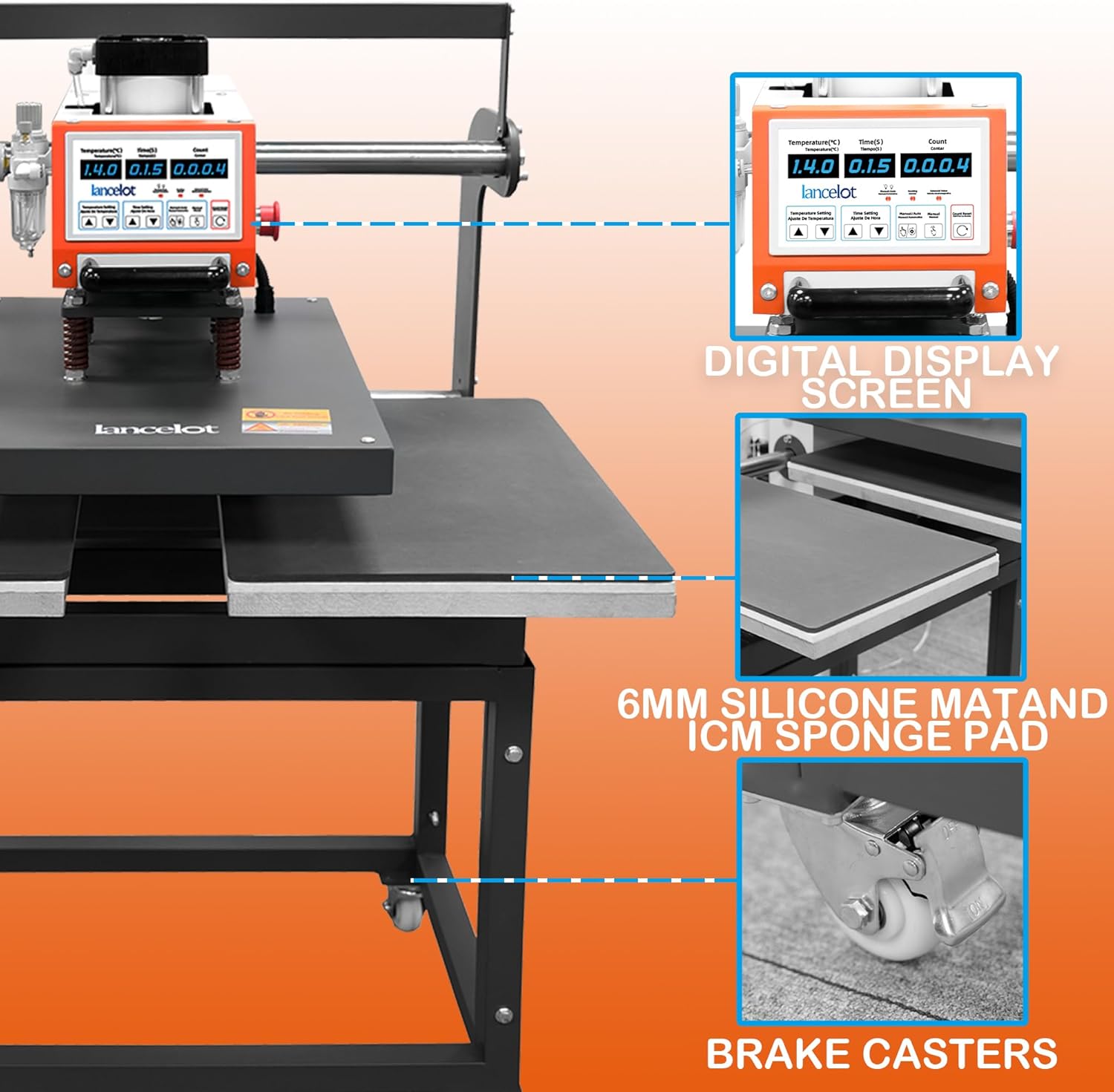 16x24 Pneumatic Sliding Dual Platen Heat Press-Large Heat Transfer Press with Auto Lift Sublimation Transfer for T-Shirt Printing &Small Businesses Delivers Consistent Results for Shirts, 2XL Apparel