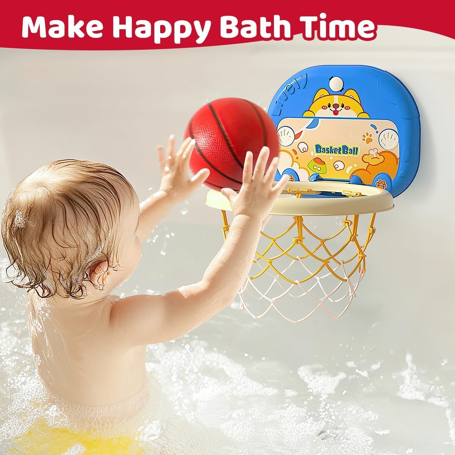 Basketball Hoop for Toddlers 1-3 Baby Toddler Mini Basketball Hoop,Indoor Fun for Boys' Bedrooms,Perfect Kids' Toy & Birthday Gift for 1-3 Year,Door-Mounted, Adjustable & Portable(Small-No Score)