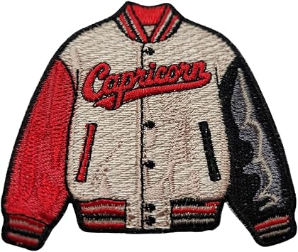 Patch Party Club,1-pc Capricorn Iron-On Patch, 3", Unisex Varsity Jacket Zodiac Applique for Hats, Jackets, Bags, Socks, Shoes & DIY