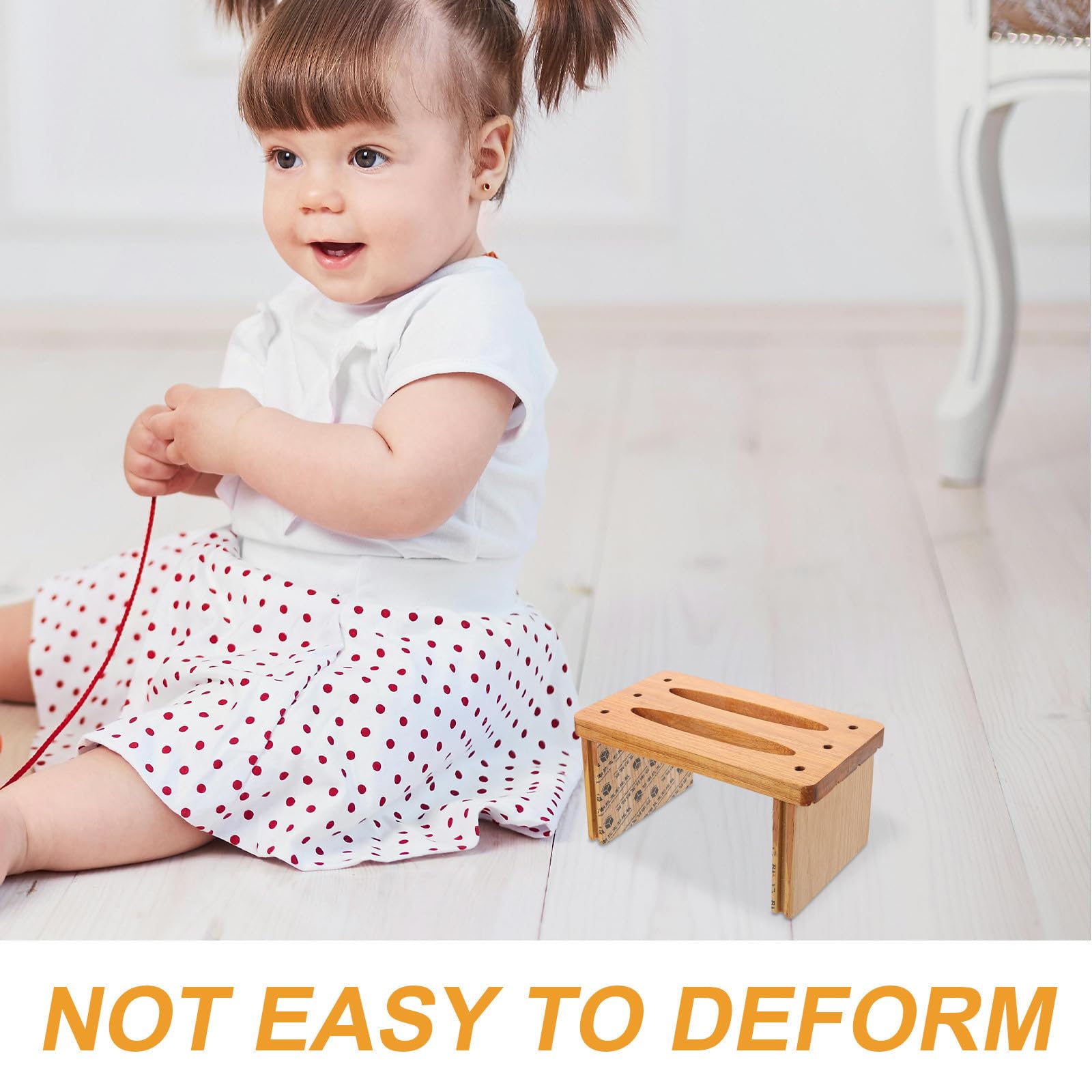 Taburete de Baño Infantil de Madera, Pequeño y Compacto para Uso Práctico