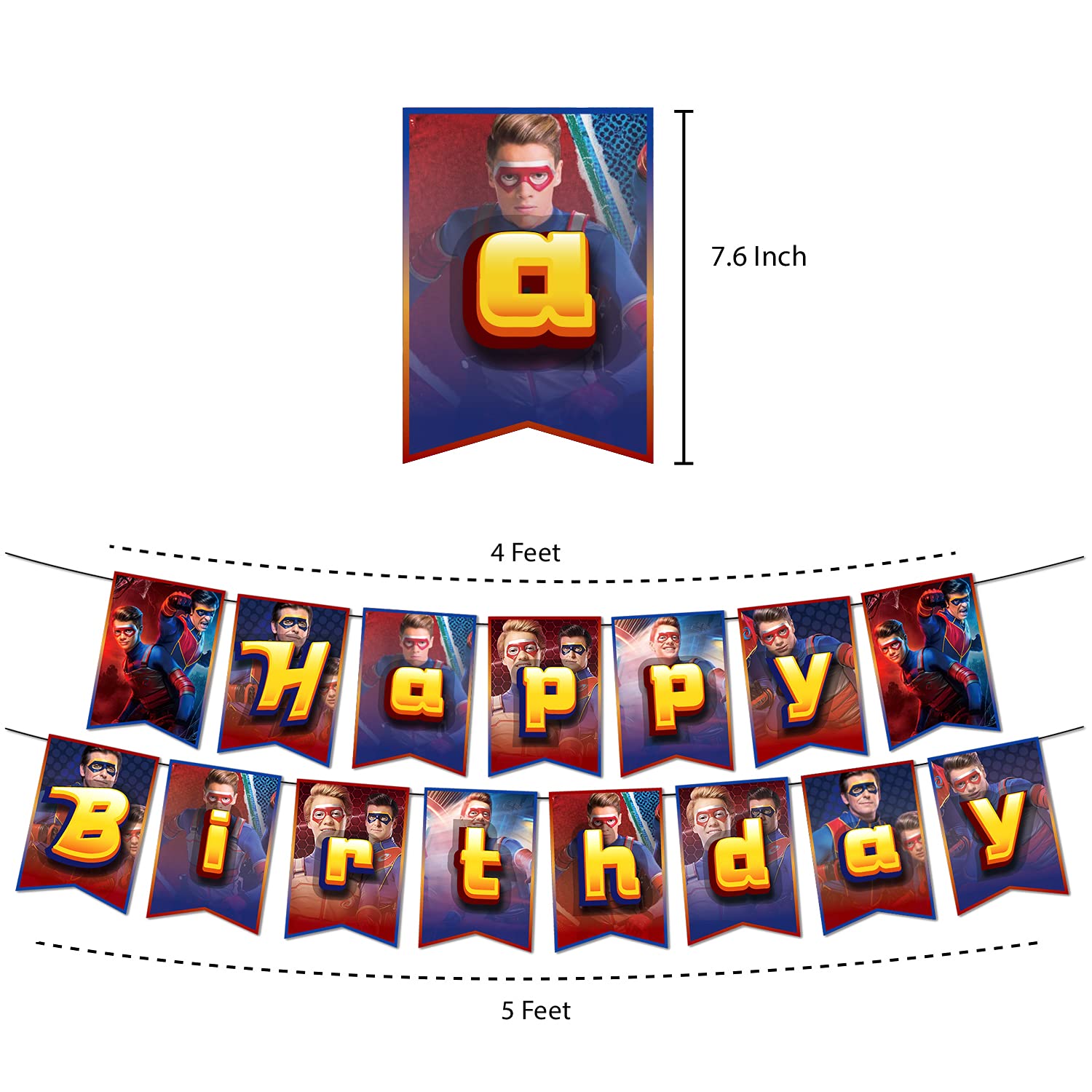 Henry Danger Birthday Decorations, Henry Danger Party Supplies Set with