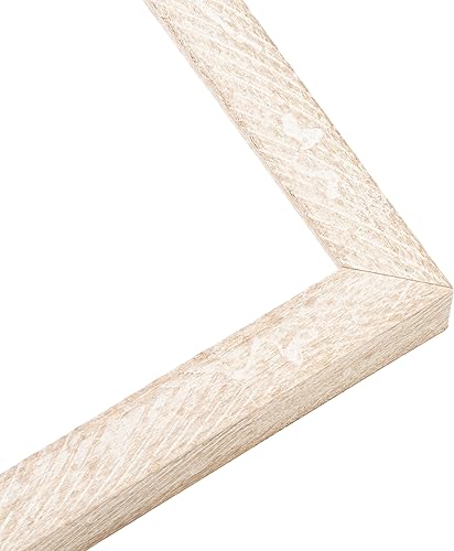 Miniatura 2 de Marco de fotos de madera maciza blanca de 16 x 34 pulgadas de ancho de 1 pulgada  Profundidad del marco interior de 0.875 pulgadas  Marco de fotos