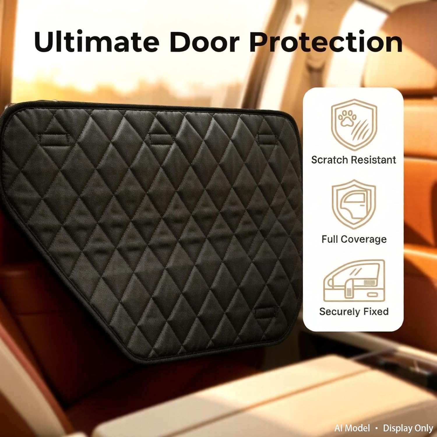 2 Pack Dog Car Door Protector, Scratch Guard for Cars & Compact SUVs | Thick, rugged Oxford fabric. Waterproof & scratch-resistant. Tool-free install, easy wipe-clean & machine washable