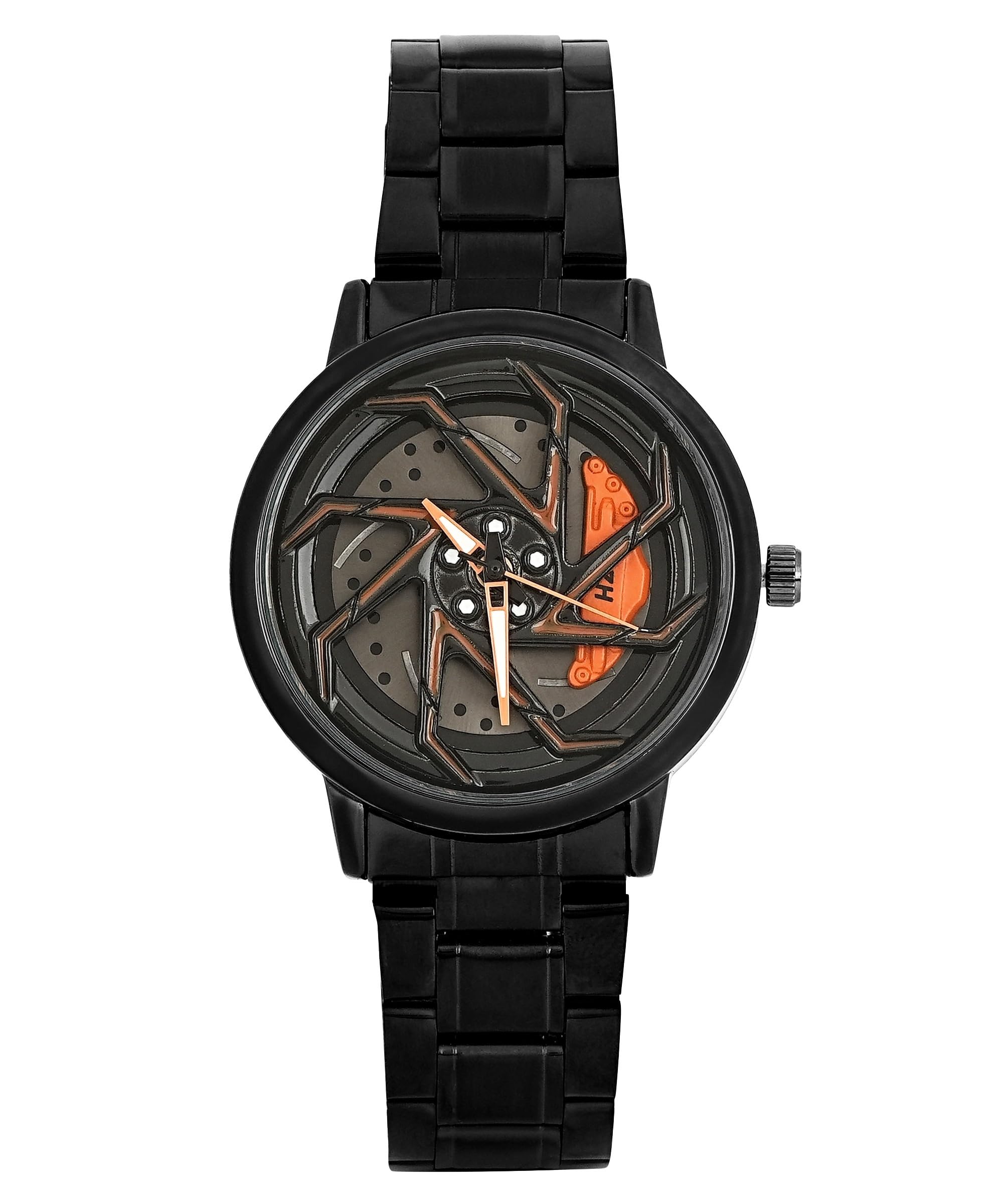 jainx Orange Dial Gyro Spinning Car Wheel Analog Wrist Watch for Men and Boys - GM1698 (B0DJ2MTH9Y) Amazon Price History, Amazon Price Tracker